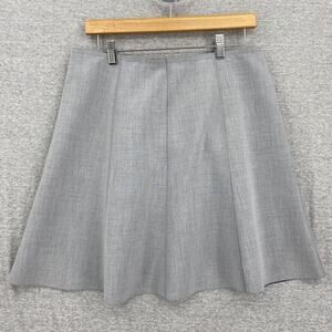 Cynthia Steffe Skirt Womens 12 Gray Skater Skirt Back Zipper Business Wear